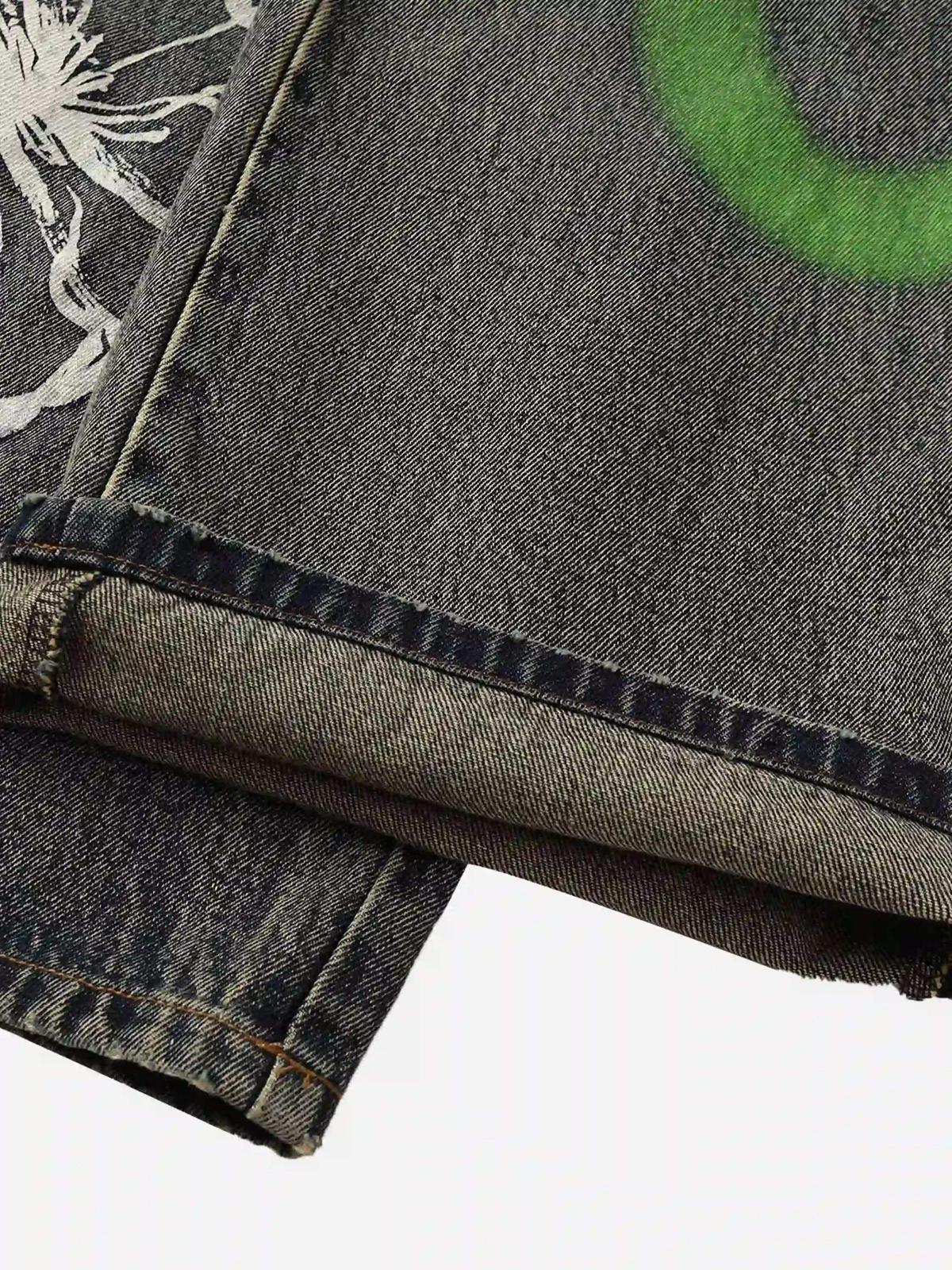 Concert Outfit Hip Hop Street Graffiti Jeans Concert Outfit Hip Hop Street Graffiti Jeans