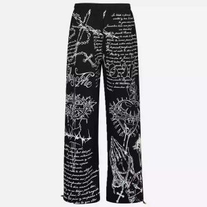 Concert Outfit Hip-Hop Street Print Casual Pants