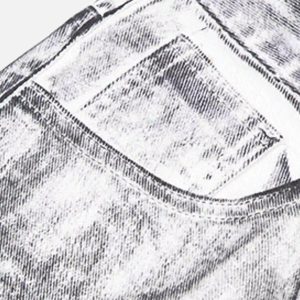 Concert Outfit Hip-Hop Style Painted Dirty Jeans