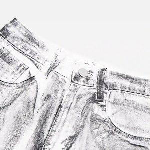 Concert Outfit Hip-Hop Style Painted Dirty Jeans