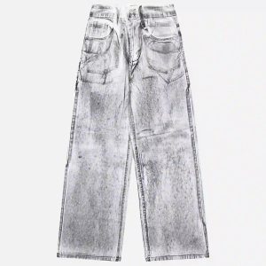 Concert Outfit Hip-Hop Style Painted Dirty Jeans