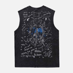 Concert Outfit Hop Vintage Aged Vest