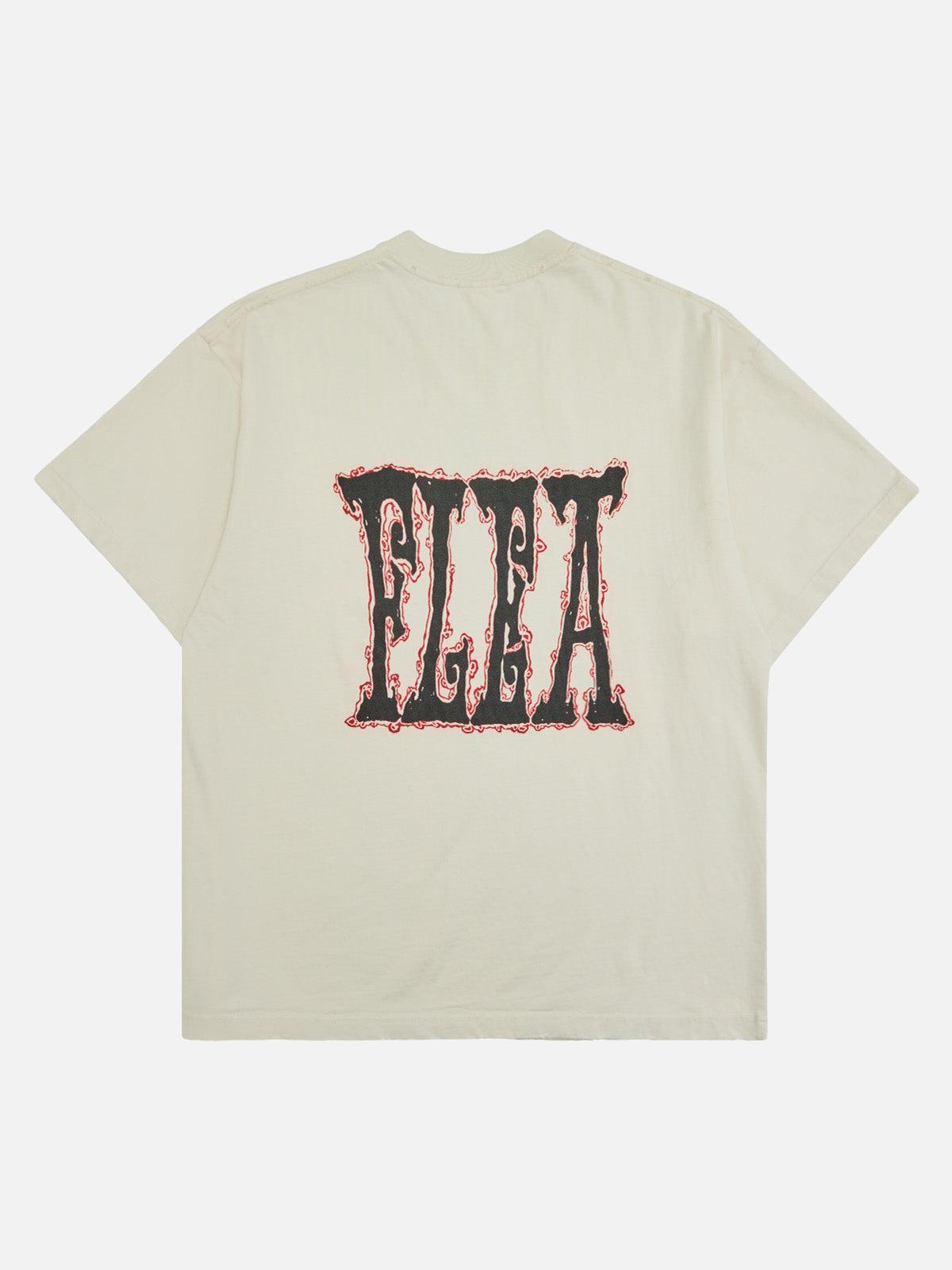 Concert Outfit Ink-Splashed Sun God Worn T-Shirt Concert Outfit Ink-Splashed Sun God Worn T-Shirt