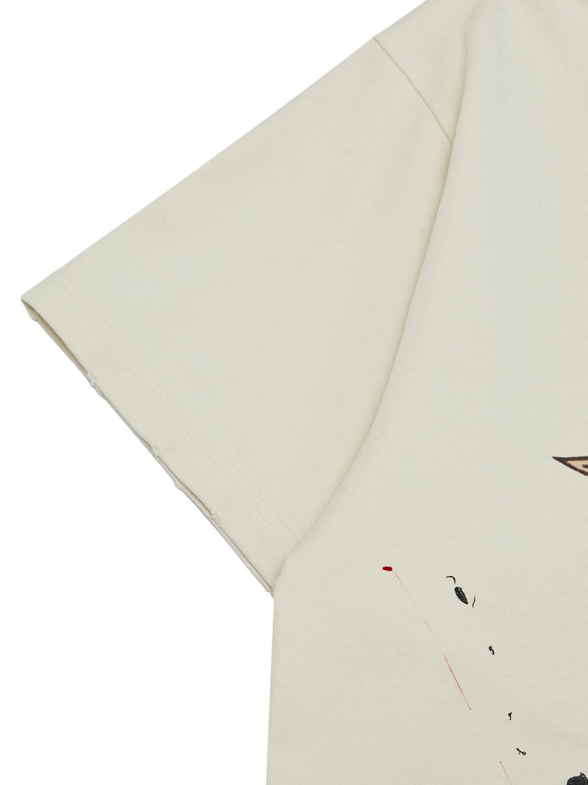 Concert Outfit Ink-Splashed Sun God Worn T-Shirt Concert Outfit Ink-Splashed Sun God Worn T-Shirt