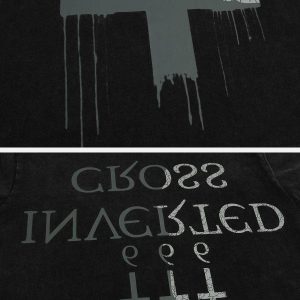 Concert Outfit Inverted Cross Print Tee