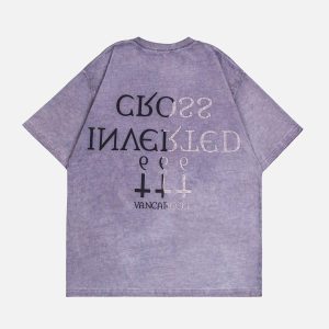 Concert Outfit Inverted Cross Print Tee