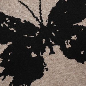 Concert Outfit Jacquard Butterfly Sweater