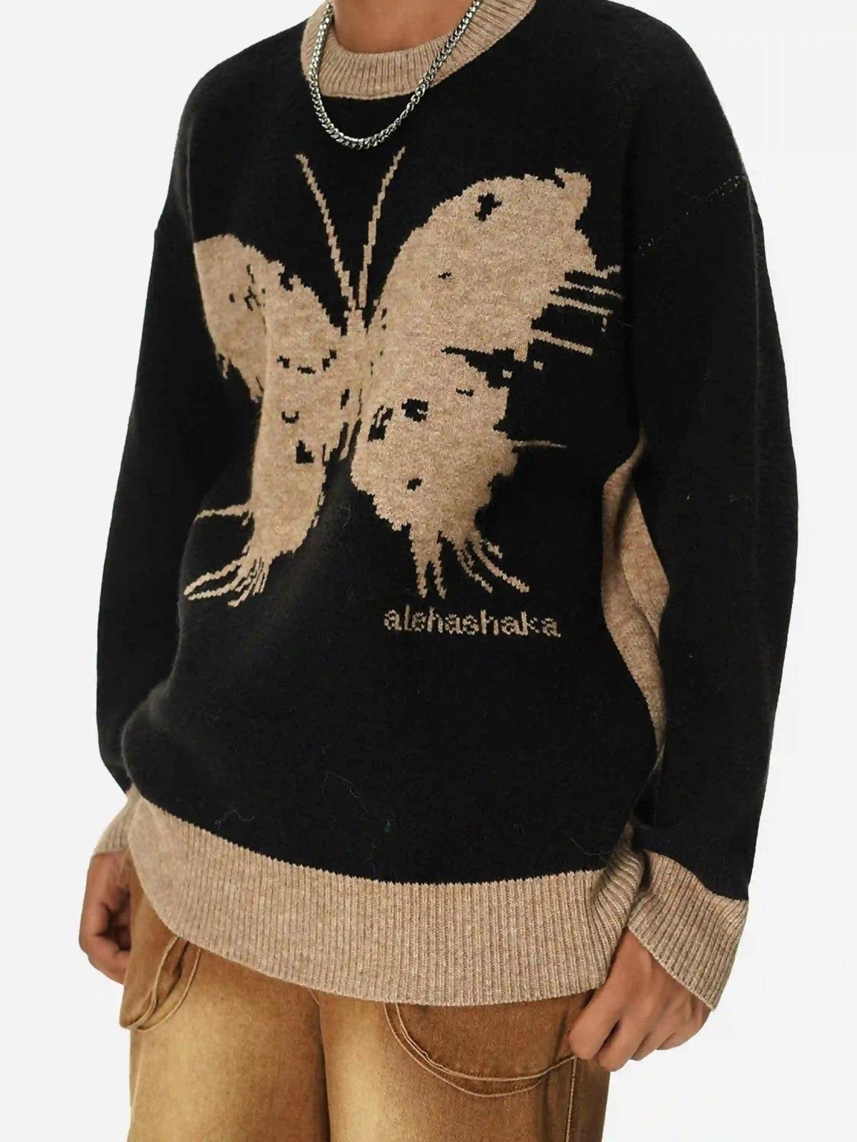 Concert Outfit Jacquard Butterfly Sweater Concert Outfit Jacquard Butterfly Sweater