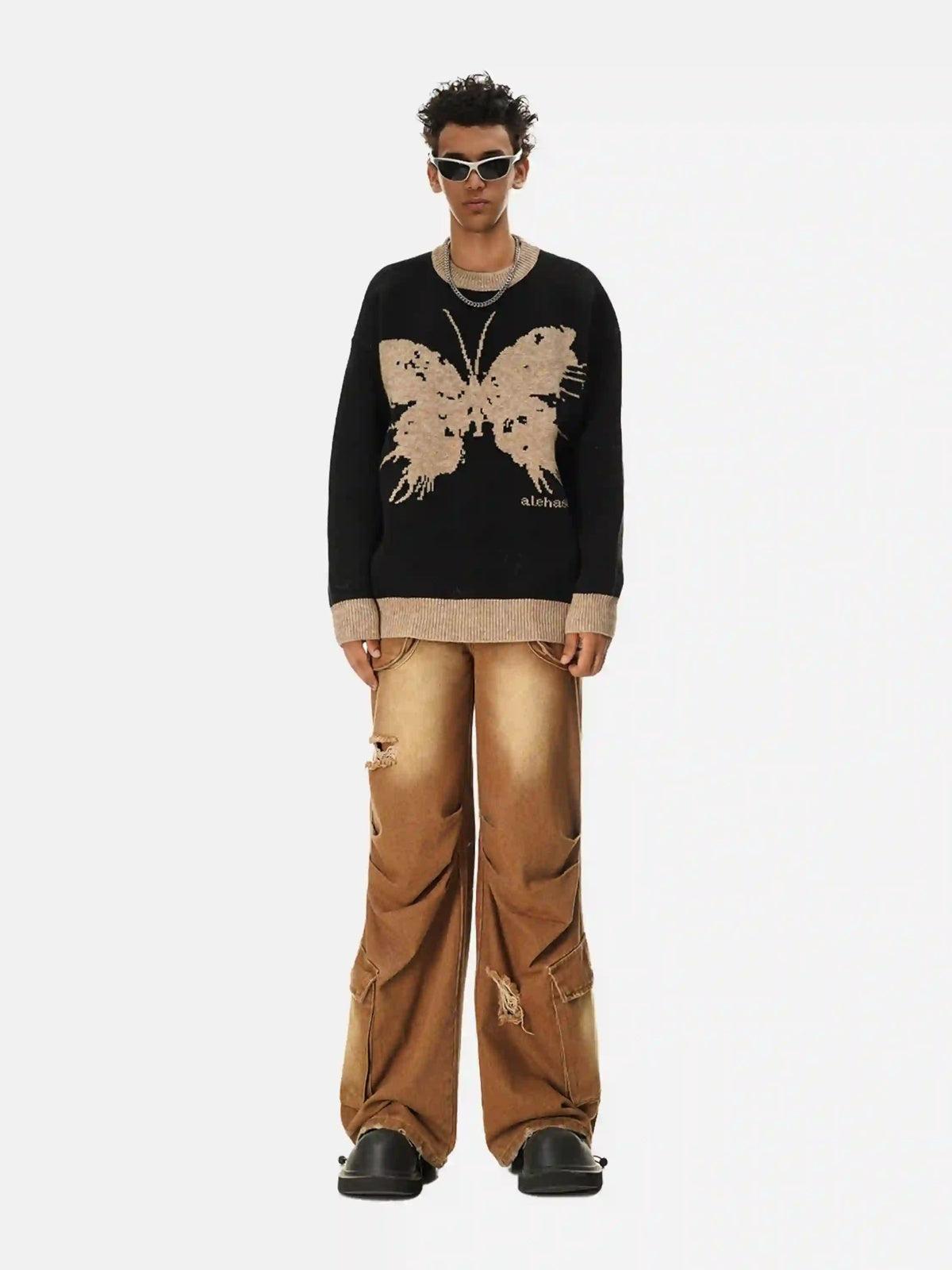 Concert Outfit Jacquard Butterfly Sweater Concert Outfit Jacquard Butterfly Sweater
