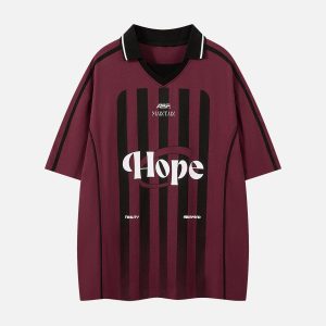 Concert Outfit Jersey Print Short-Sleeve Polo Shirt