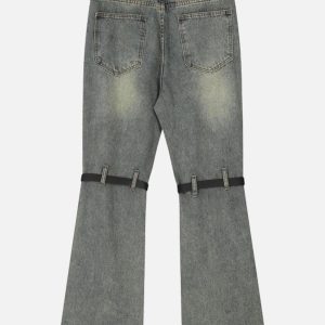 Concert Outfit Knee Belt Loose Jeans