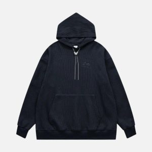 Concert Outfit Knit Solid Hoodie