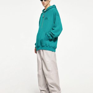 Concert Outfit Knit Solid Hoodie