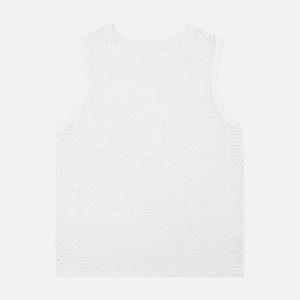 Concert Outfit Knitted Hollow Mesh Vest