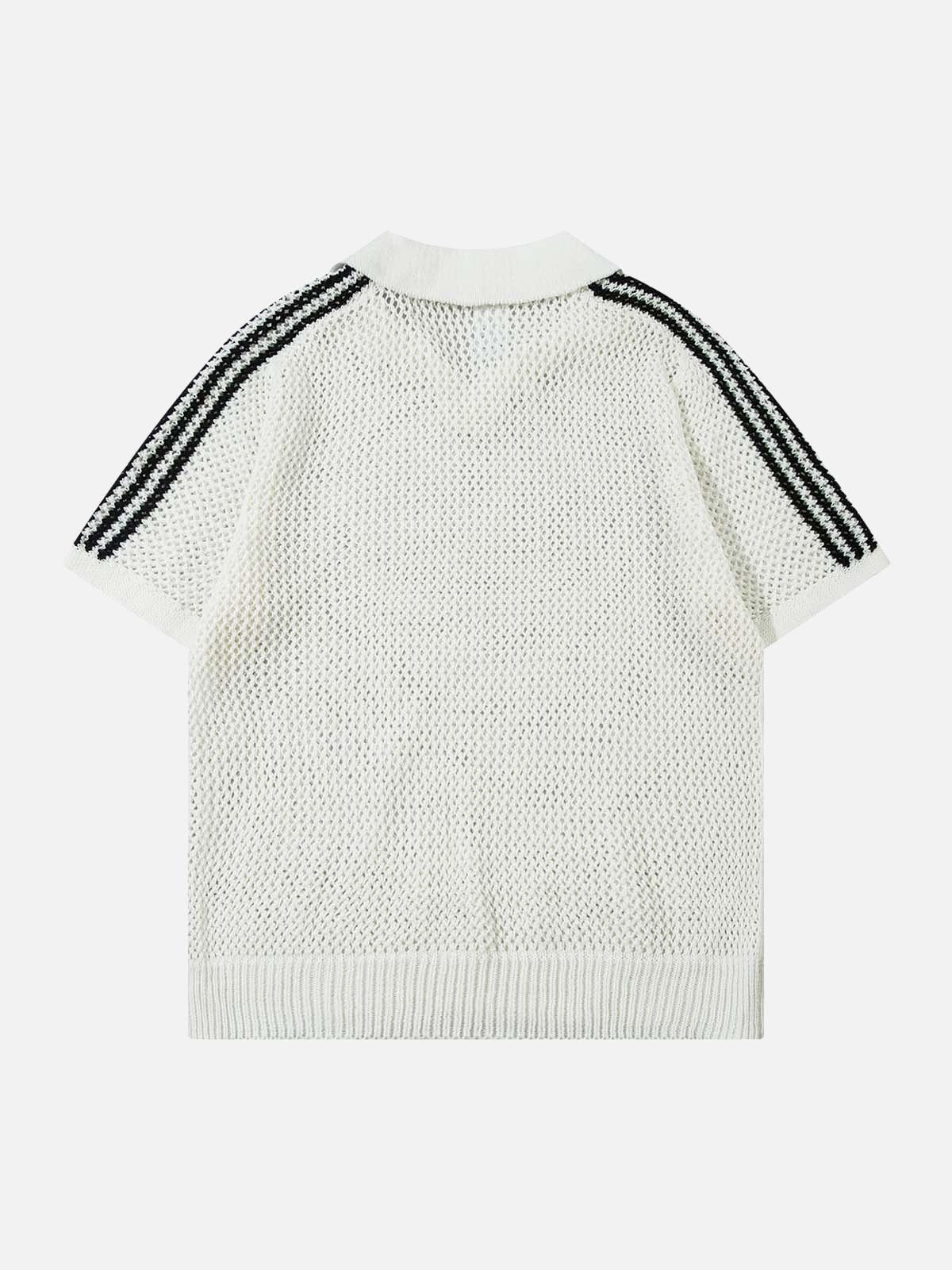 Concert Outfit Knitted Short Sleeve Polo Sweater Concert Outfit Knitted Short Sleeve Polo Sweater