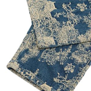 Concert Outfit Landscape Jacquard Straight Jeans