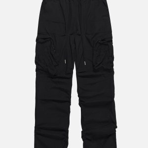Concert Outfit Large Pocket Wrinkle Cargo Pants