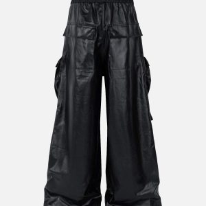 Concert Outfit Layered Three-Dimensional Pocket Wide-Leg Flared Pants