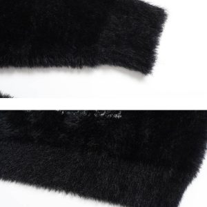 Concert Outfit Lazy Style Plus Velvet Print Sweater