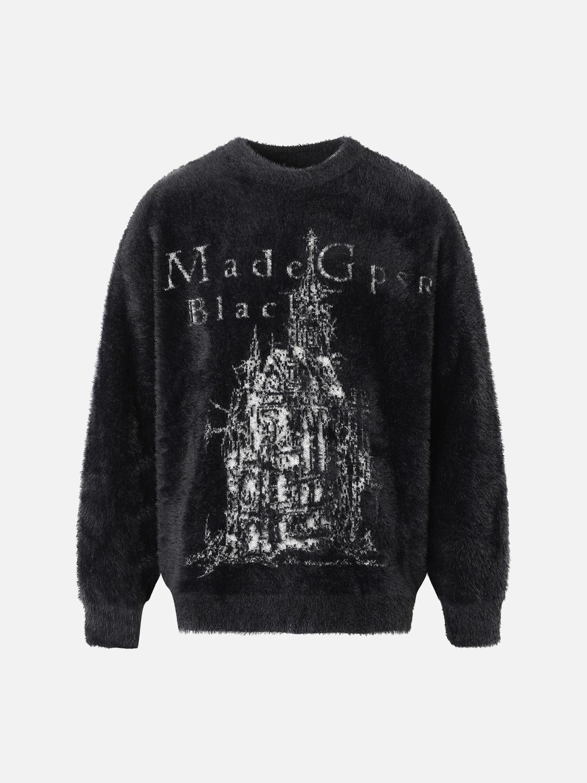 Concert Outfit Lazy Style Plus Velvet Print Sweater Concert Outfit Lazy Style Plus Velvet Print Sweater