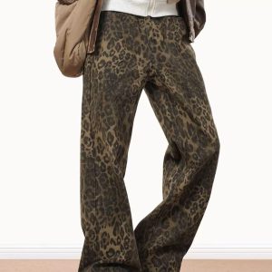 Concert Outfit Leopard Print Jeans
