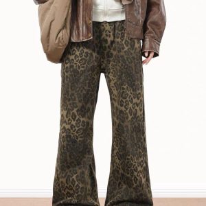 Concert Outfit Leopard Print Jeans
