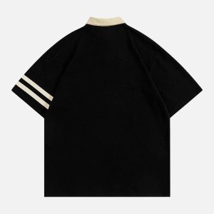 Concert Outfit Letter Embroidered Polo Shirt