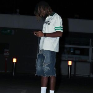 Concert Outfit Letter Embroidered Polo Shirt