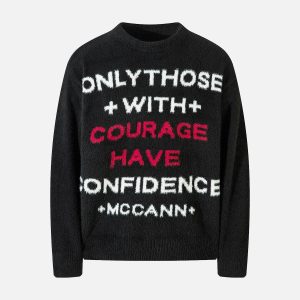 Concert Outfit Letter Graphic Sweater
