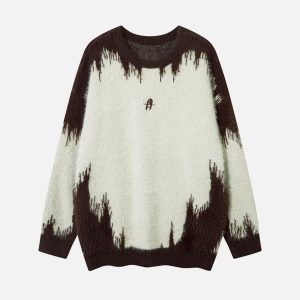 Concert Outfit Letter Jacquard Sweater