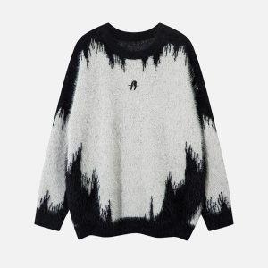 Concert Outfit Letter Jacquard Sweater