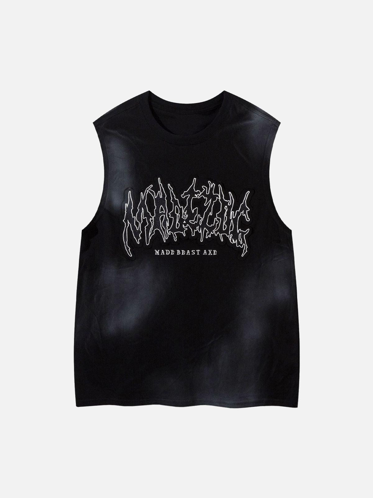 Concert Outfit Letter Patchwork Gradient Tank Top Concert Outfit Letter Patchwork Gradient Tank Top