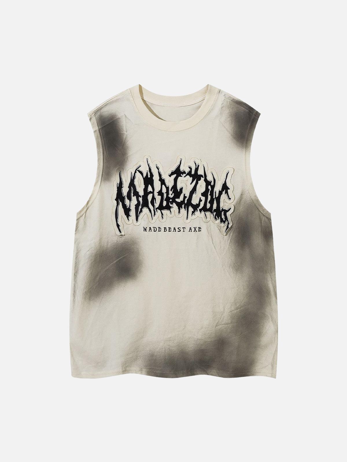 Concert Outfit Letter Patchwork Gradient Tank Top Concert Outfit Letter Patchwork Gradient Tank Top