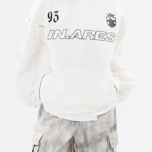 Concert Outfit Letter Print Line Design Hoodie