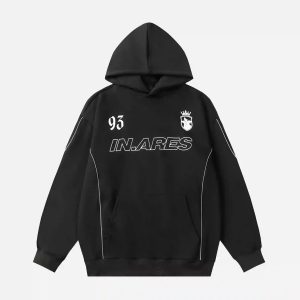 Concert Outfit Letter Print Line Design Hoodie