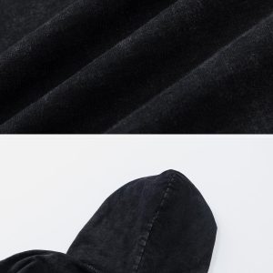 Concert Outfit Letter Print Ripped Hooded Tee