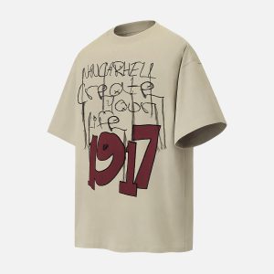 Concert Outfit Letter Print Short Sleeve T-Shirt