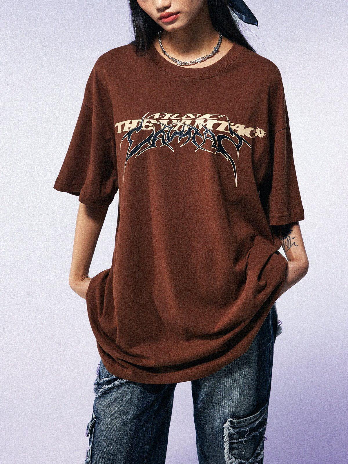 Concert Outfit Letter Print Solid Tee Concert Outfit Letter Print Solid Tee