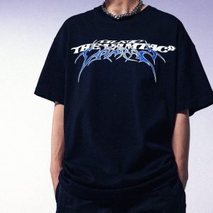 Concert Outfit Letter Print Solid Tee