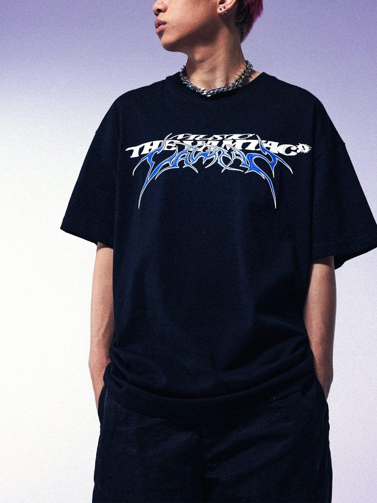 Concert Outfit Letter Print Solid Tee Concert Outfit Letter Print Solid Tee