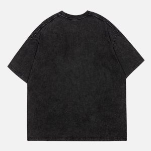 Concert Outfit Letter Ripple Print Tee