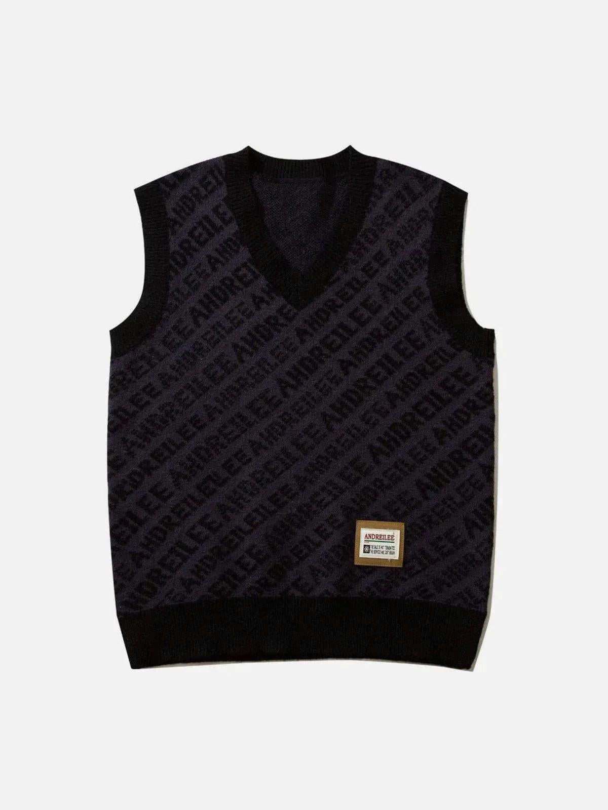 Concert Outfit Letters Graphic Sweater Vests Concert Outfit Letters Graphic Sweater Vests