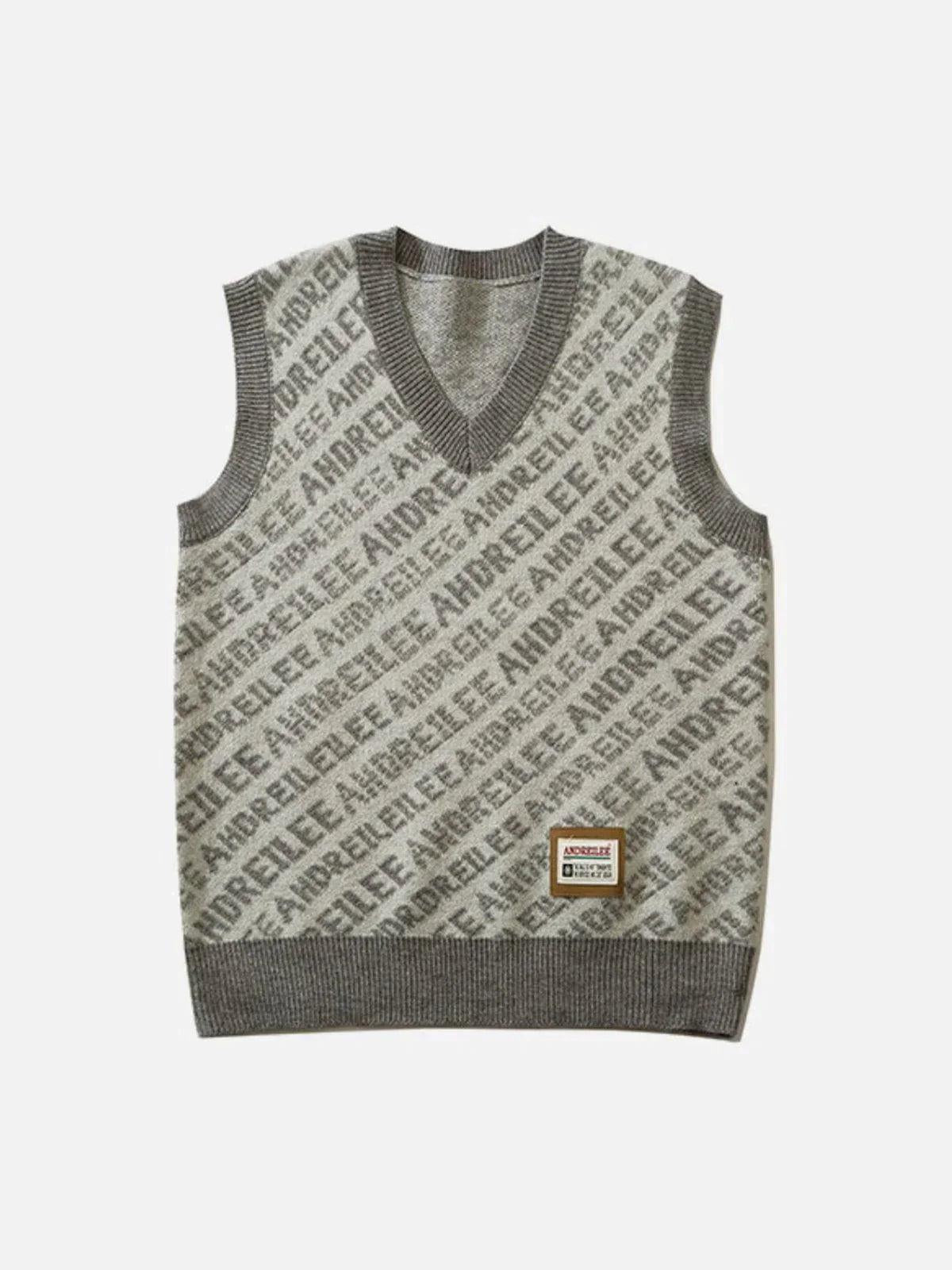 Concert Outfit Letters Graphic Sweater Vests Concert Outfit Letters Graphic Sweater Vests