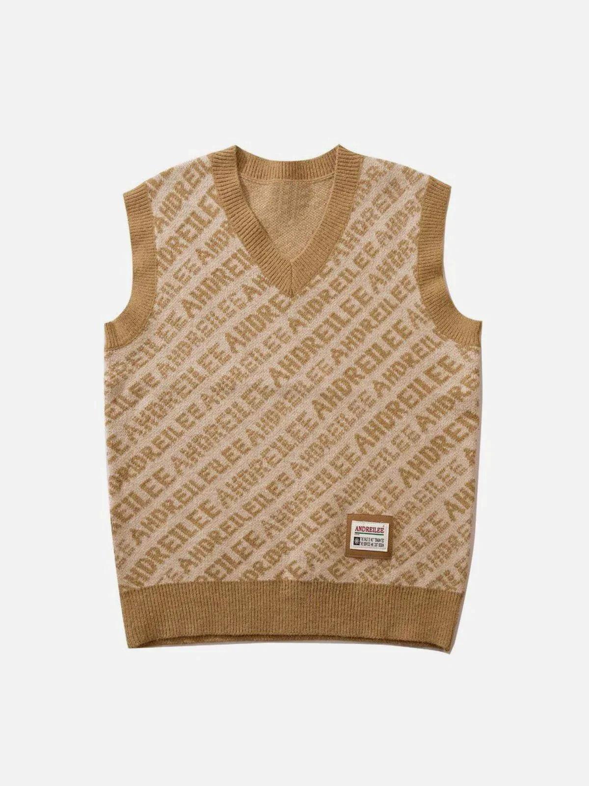 Concert Outfit Letters Graphic Sweater Vests Concert Outfit Letters Graphic Sweater Vests