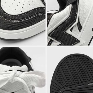 Concert Outfit Lightning Collision Color Splicing Board Shoes