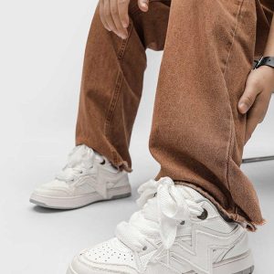 Concert Outfit Lightning Collision Color Splicing Board Shoes