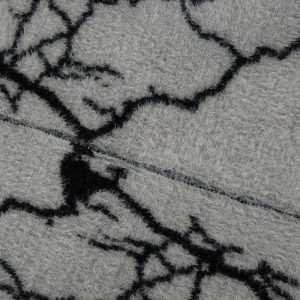 Concert Outfit Lightning Graphic Imitation Mink Fur Zip Up Sweater