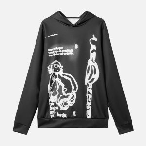 Concert Outfit Line Painted Character Hoodie