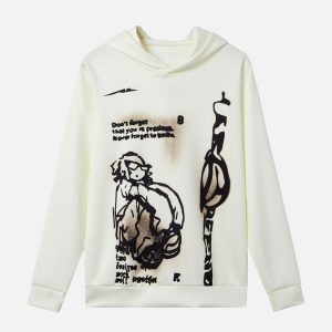 Concert Outfit Line Painted Character Hoodie