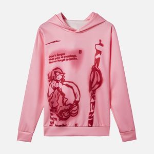 Concert Outfit Line Painted Character Hoodie